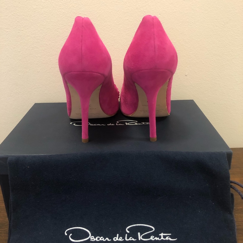 NIB Oscar De La Renta Scalatobow Open Toe 5.5M - Picture 5 of 7